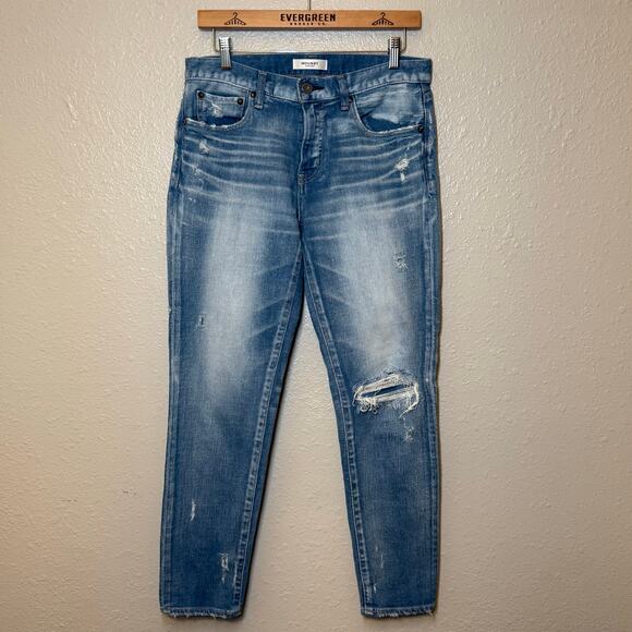 Moussy Vintage Women’s Ridgewood Distressed Skinny Japanese Denim Jeans Size 28 - Picture 3 of 12